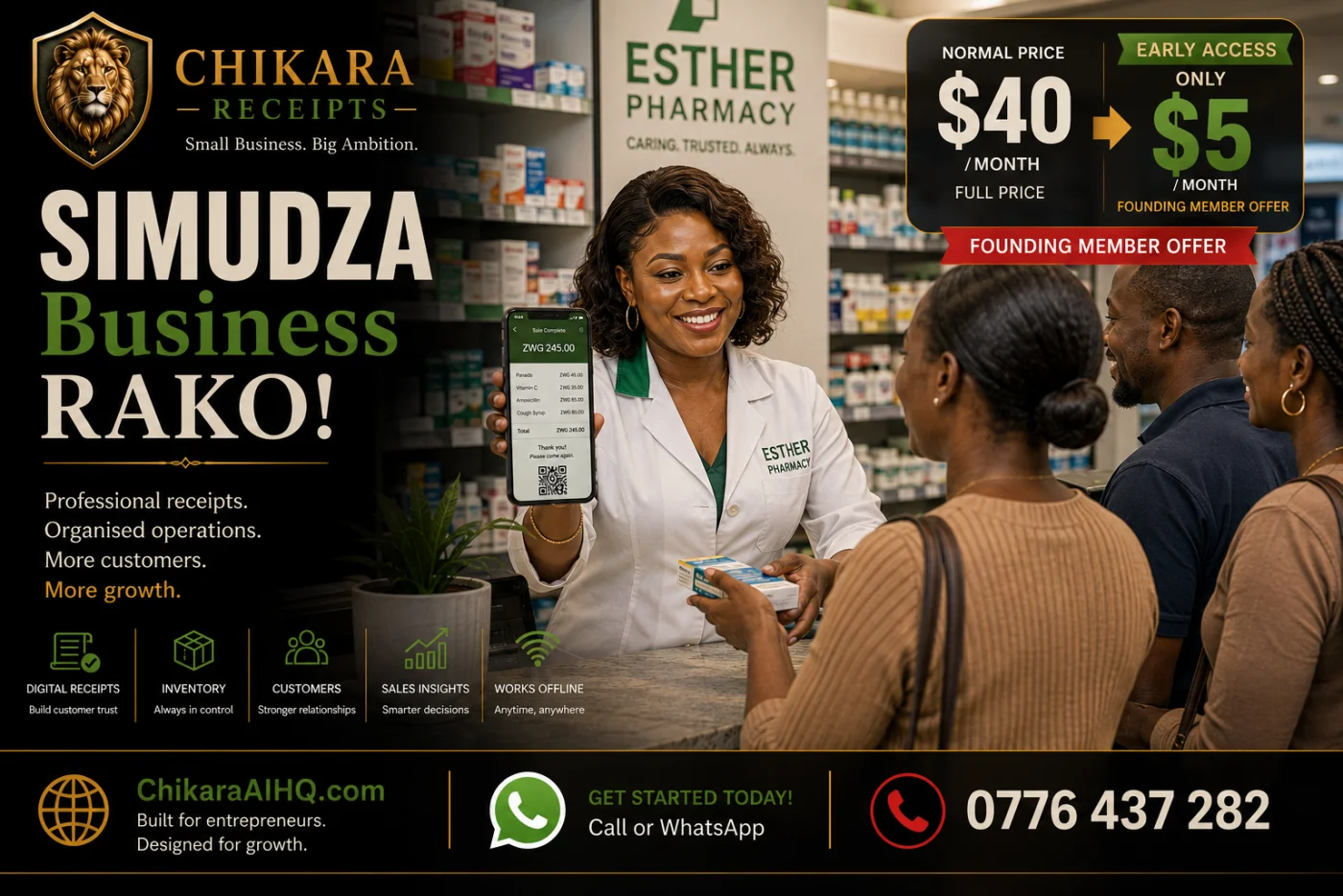 CHIKARA Receipts campaign creative